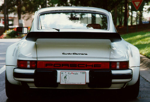 1977 Porsche 930 rear view 1977 Turbo Carrera For the 1976 production year 